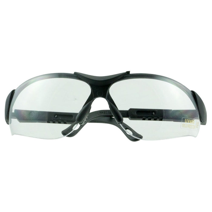 Walker's GWPXSGLCLR Sport Glasses Elite Adult Clear Lens Polycarbonate Black Frame