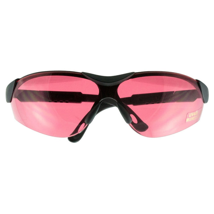 Walker's GWPXSGLVER Sport Glasses Elite Adult Vermilion Lens Polycarbonate Black Frame