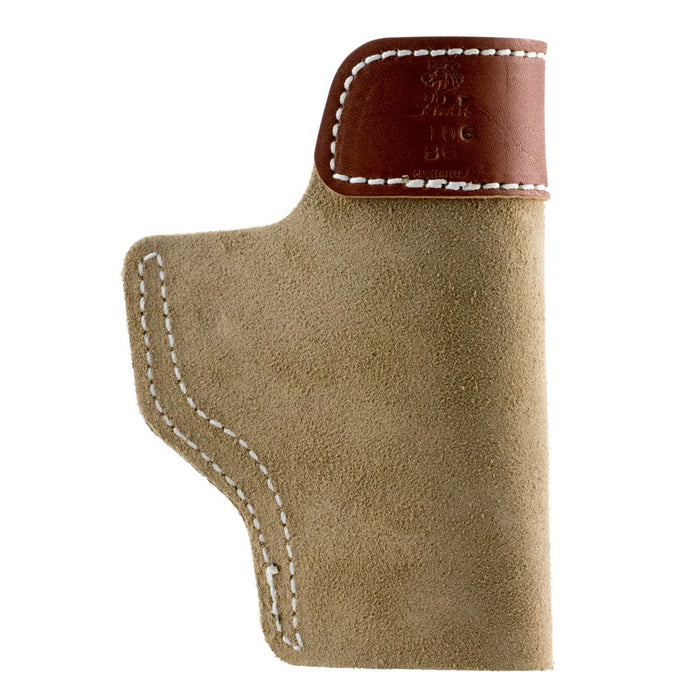 DeSantis Gunhide 106NBB6Z0 Sof-Tuck IWB Natural Leather/Suede Belt Clip Fits Glock 19 Left Hand