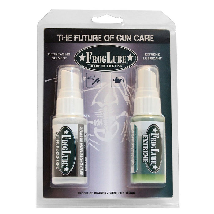 FrogLube 15265 Dual Kit Cleans, Lubricates, Prevents Rust & Corrosion Removes Oil, Grease, Dirt 2 oz Spray Bottle