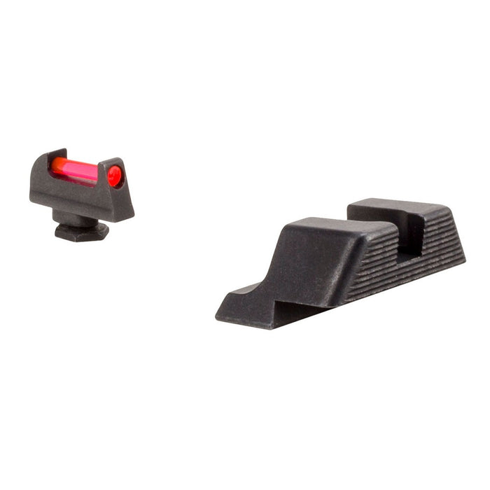 Trijicon 601023 Fiber Sights- Glock Standard Frames Black | Red Fiber Optic Front Sight Front Sight Black Rear Sight