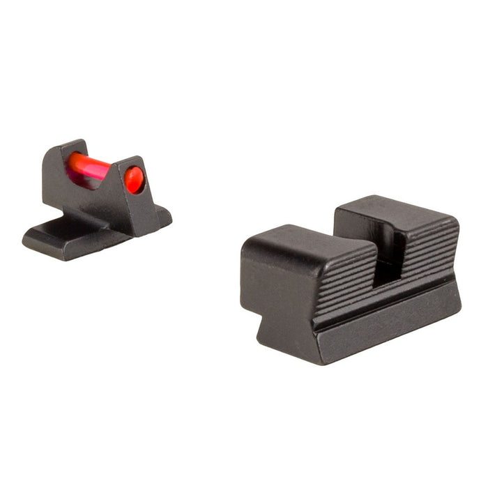 Trijicon 601050 Fiber Sights- for Sig Sauer #8 Front/ #8 Rear Black | Red Fiber Optic Front Sight Front Sight Black Rear Sight