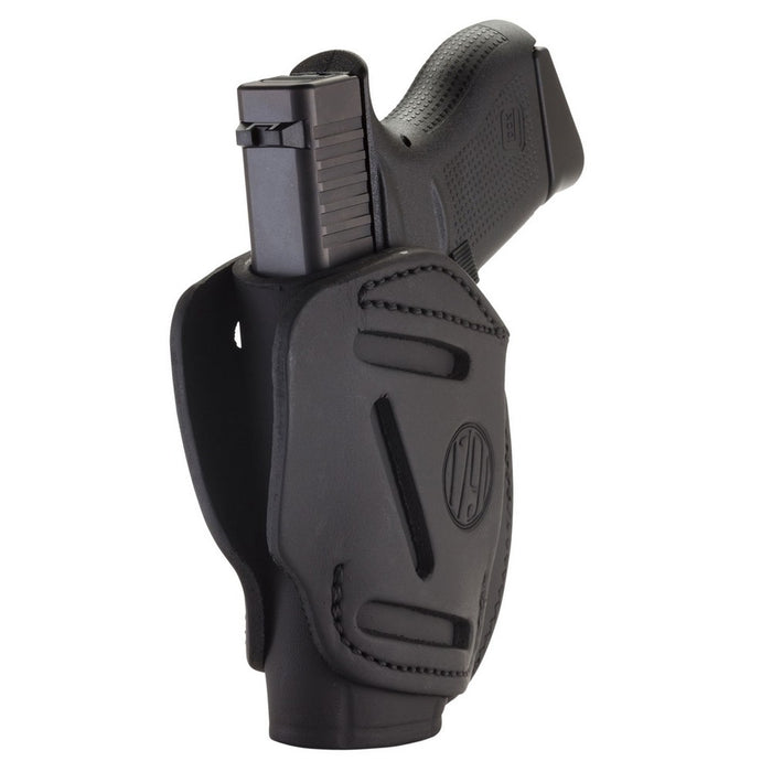 1791 Gunleather 3WH2SBLA 3-Way IWB/OWB Size 02 Stealth Black Leather Belt Loop Compatible w/ Ruger LCP Compatible w/ Glock 42 Compatible w/ S&W Bodyguard Ambidextrous Hand