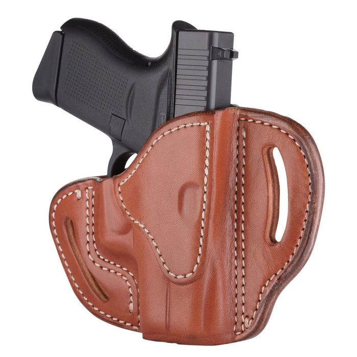 1791 Gunleather BHCCBRR BHC OWB Size C Classic Brown Leather Belt Slide Compatible w/Glock 43/Sig P365/Walther PPK Right Hand