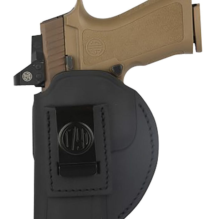 1791 Gunleather 4WH1SBLL 4-Way IWB/OWB 01 Stealth Black Leather Belt Clip Fits 3-4