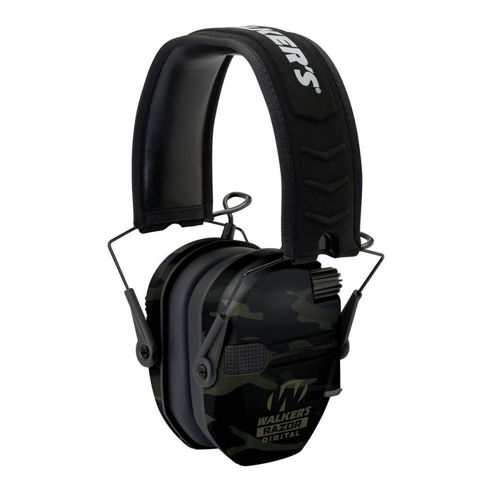 Walker's GWPDRSEMMCCG Razor PRO Digital Electronic Muff 23 dB Over the Head Gray Camo/Black Polymer