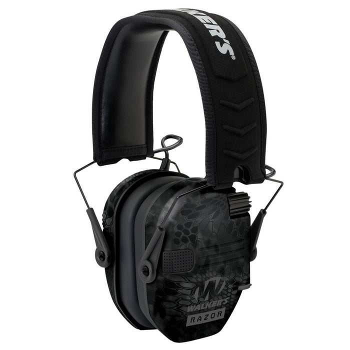 Walker's GWPRSEMYP Razor Slim Electronic Muff 23 dB,Over the Head, Typhoon Camo/Black Polymer