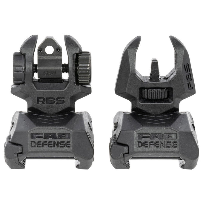 Meprolight USA 403220 FRBS Self Illuminated Flip Back Up Sights Black Flip Up Orange Hyper Bright Front & 2 Dot Green Tritium Rear for AR-15