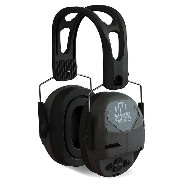 Walker's GWPDFM Firemax Digital Muff Over the Head Polymer Black Ear Cups with Black Tacti-Grip Headband