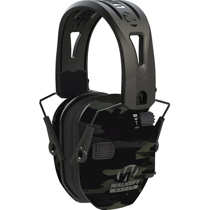 Walker's GWPRSEMRHMCCG Razor Slim Electronic Muff 23 dB Over the Head Gray MultiCam/Black Polymer