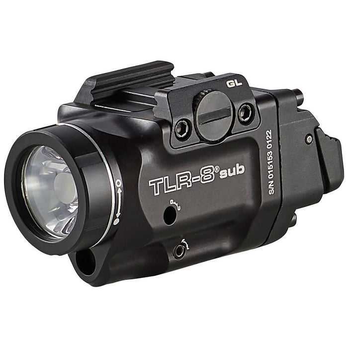 Streamlight 69411 TLR-8 Sub Gun Light with Red Laser Black Anodized 500 Lumens White LED Glock 43X
