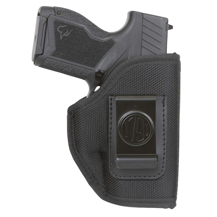 1791 Gunleather PNIWB1BLKR Premium Nylon IWB Size 01 Black Ballistic Nylon Belt Clip Right Hand