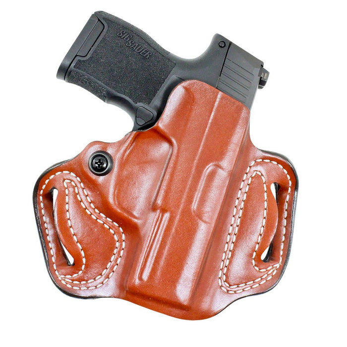 DeSantis Gunhide 086TA8JZ0 Mini Slide OWB Tan Leather Belt Slide Fits Sig P365 Belt 1.75