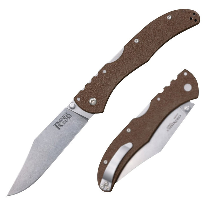 Cold Steel CS20KR9Z Range Boss Folding Clip Point Plain 4034 SS Blade 5.25