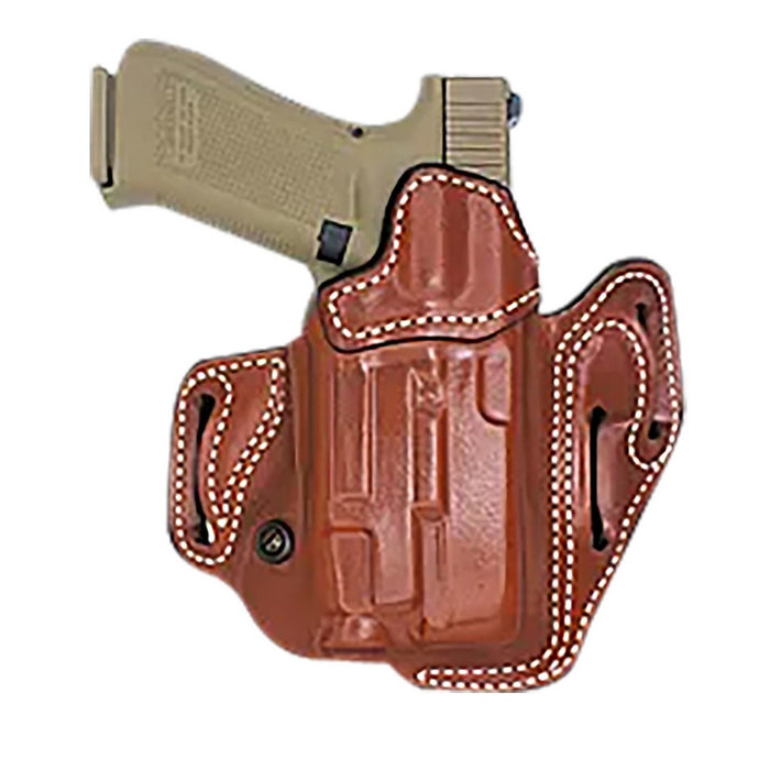 DeSantis Gunhide 201TA2SZ0 Vengeance Scabbard OWB Tan Leather Fits Sig P320C/P250C w/RD, Belt Slide, Right Hand