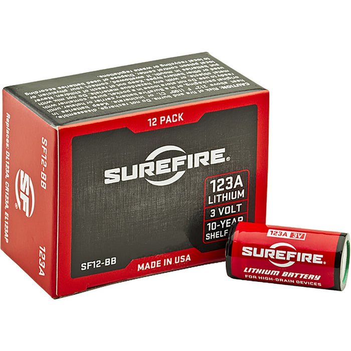 SureFire SF12BB CR123A 3V Li-Ion 1500 mAh 12 Pack