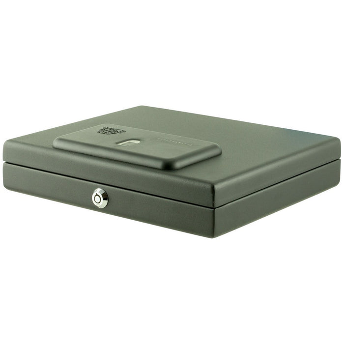 Bulldog BD4055B Magnum Top Load Vault Fingerprint ID Entry Black Powder Coat Steel Holds 1 Handgun 11.50