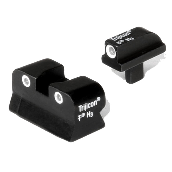 Trijicon 600145 Bright & Tough Night Sights- Colt Government Black | Green Tritium White Outline Front Sight Green Tritium White Outline Rear Sight