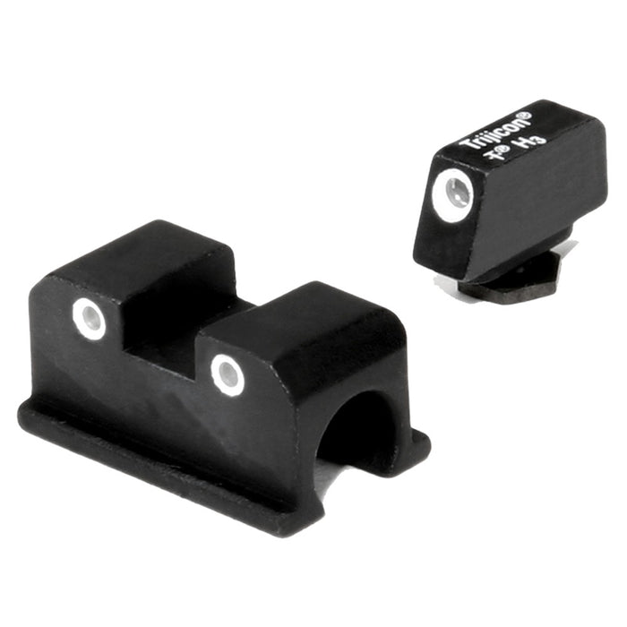 Trijicon 600505 Bright & Tough Night Sights- Walther Black | Green Tritium White Outline Front Sight Green Tritium White Outline Rear Sight