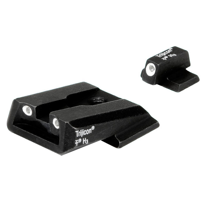 Trijicon 600442 Bright & Tough Night Sights- Smith & Wesson M&P Black | Green Tritium White Outline Front Sight Green Tritium White Outline Rear Sight