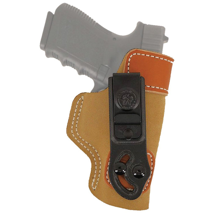 DeSantis Gunhide 106NAB6Z0 Sof-Tuck IWB Tan Leather/Suede Belt Clip Fits Glock 19/23/36 Right Hand