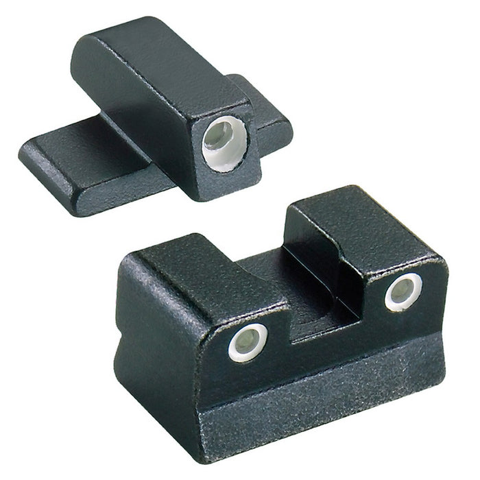 Trijicon 600049 Bright & Tough Night Sights- Beretta 92/96 Black | Green Tritium White Outline Front Sight Green Tritium White Outline Rear Sight