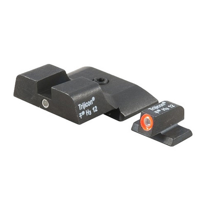 Trijicon 600722 HD Night Sights-Smith & Wesson M&P Shield Black | Green Tritium Orange Outline Front Sight Green Tritium Black Outline Rear Sight