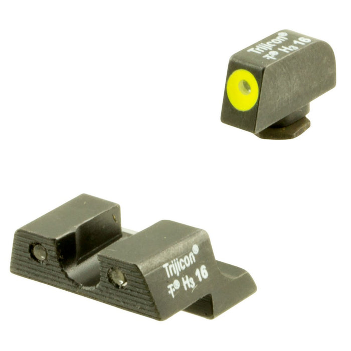 Trijicon 600784 HD Night Sights- Glock Small Frames Black | Green Tritium Yellow Outline Front Sight Green Tritium Black Outline Rear Sight
