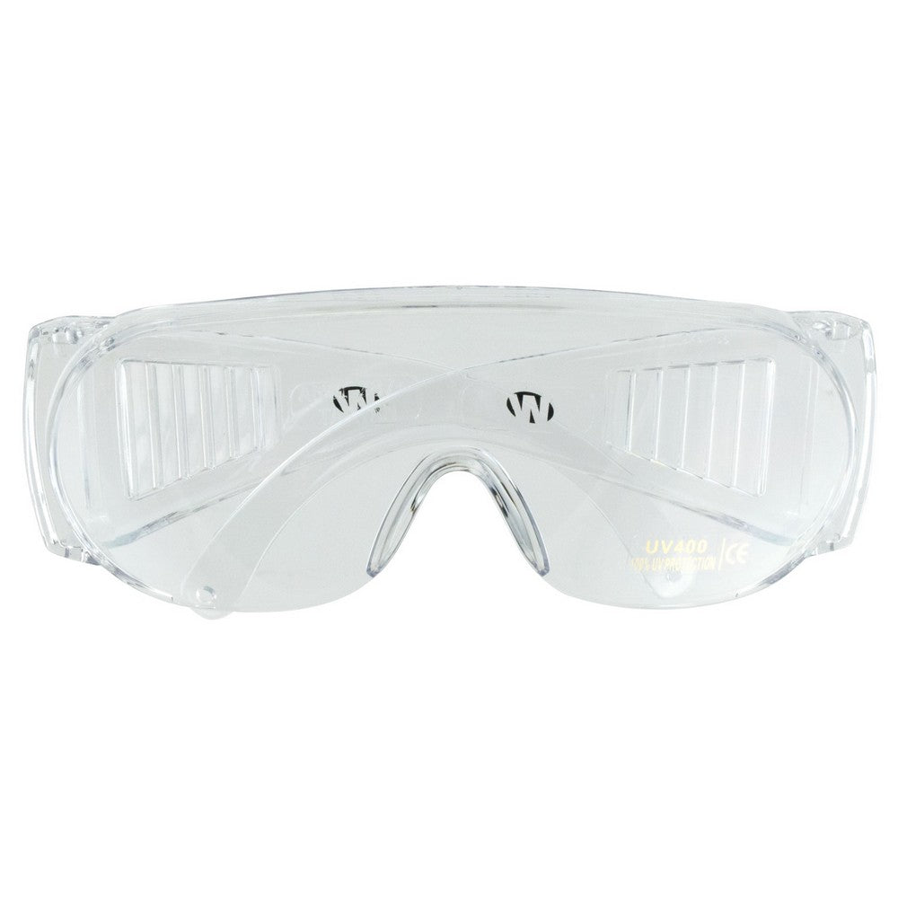 Walker's GWPFCSGLCLR Sport Glasses Full Coverage Adult Clear Lens Polycarbonate Clear Frame