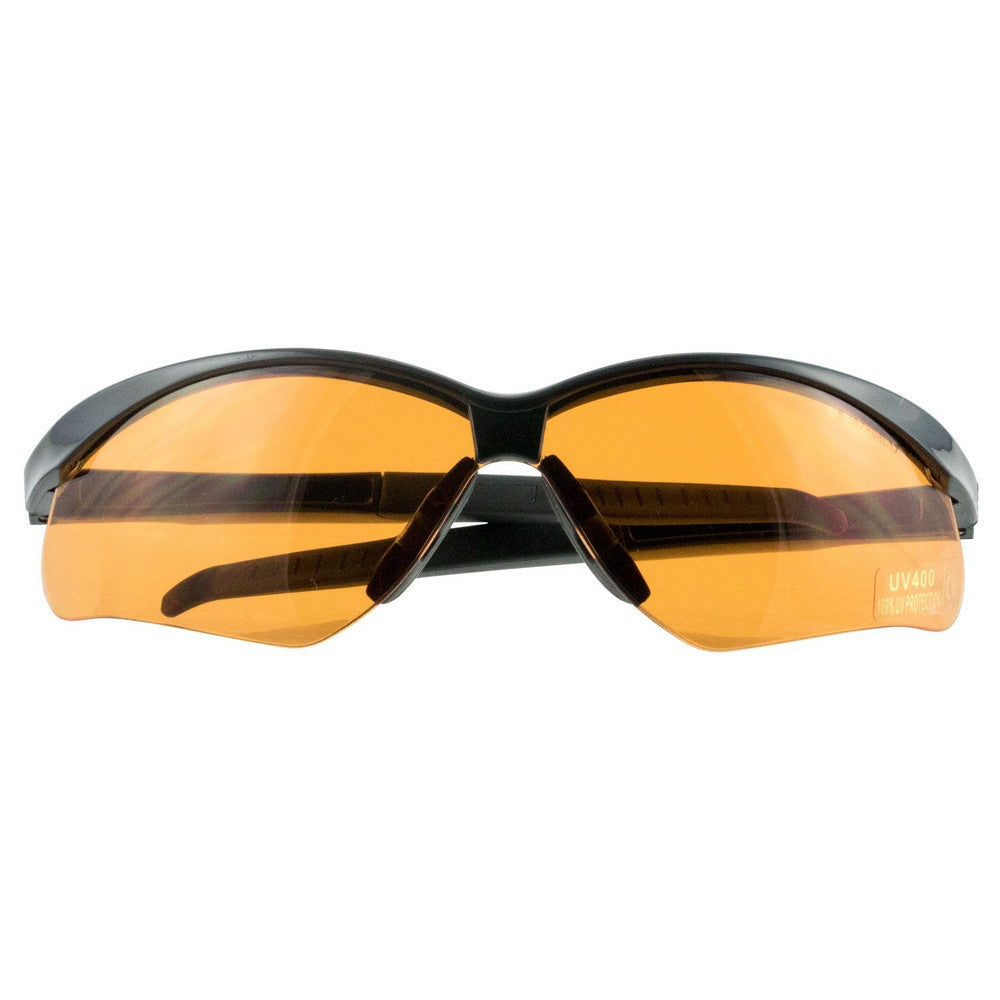 Walker's GWPSGLAMB Sport Glasses Crosshair Adult Amber Lens Polycarbonate Black Frame