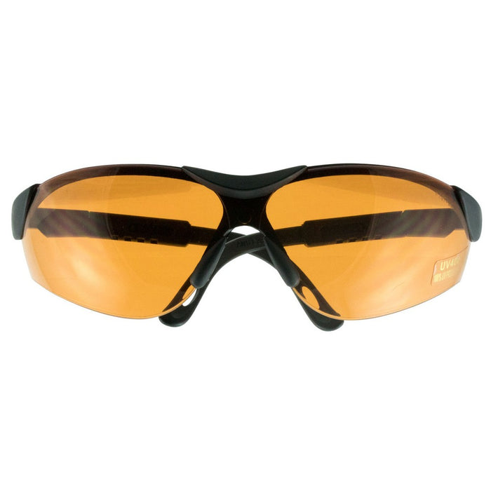 Walker's GWPXSGLAMB Sport Glasses Elite Adult Amber Lens Polycarbonate Black Frame