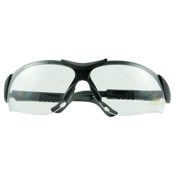 Walker's GWPXSGLCLR Sport Glasses Elite Adult Clear Lens Polycarbonate Black Frame