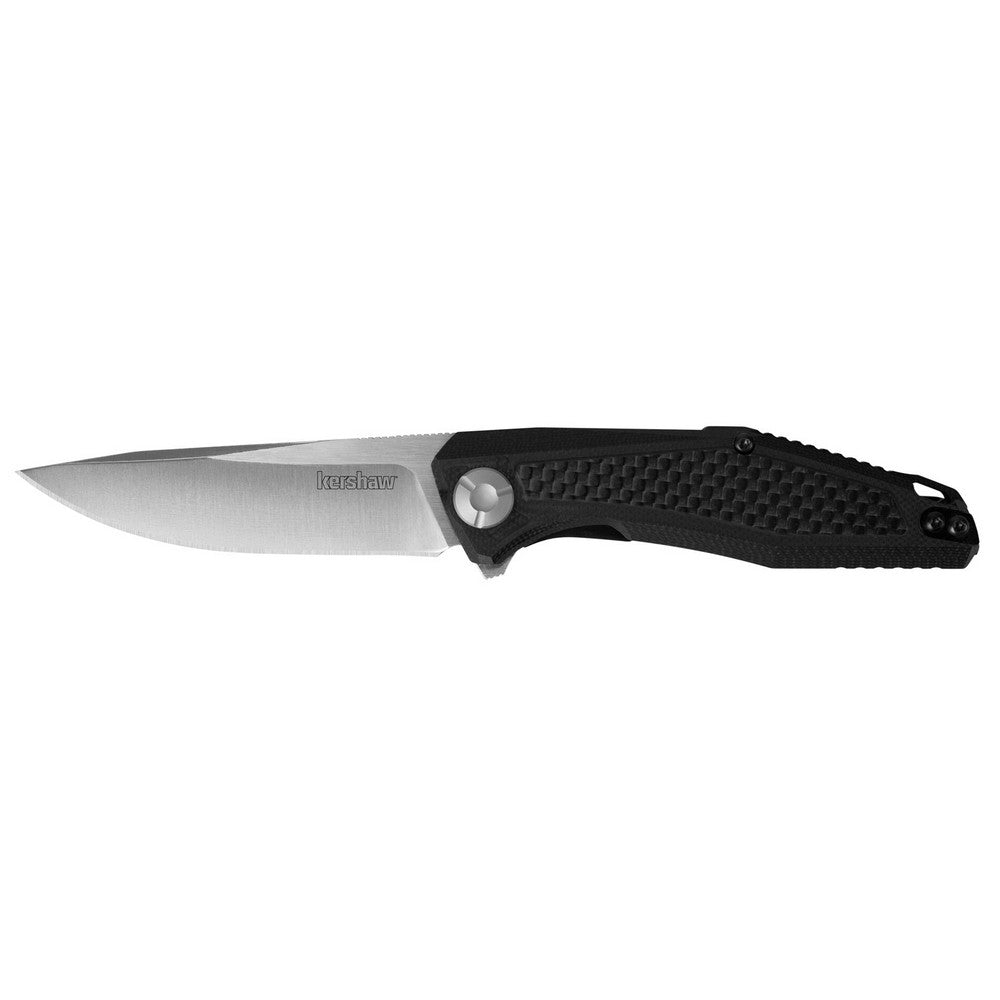 Kershaw 4037 Atmos  3" Folding Drop Point Plain Satin 8Cr13MoV SS Blade Black Textured Carbon Fiber/G10 Handle Includes Pocket Clip