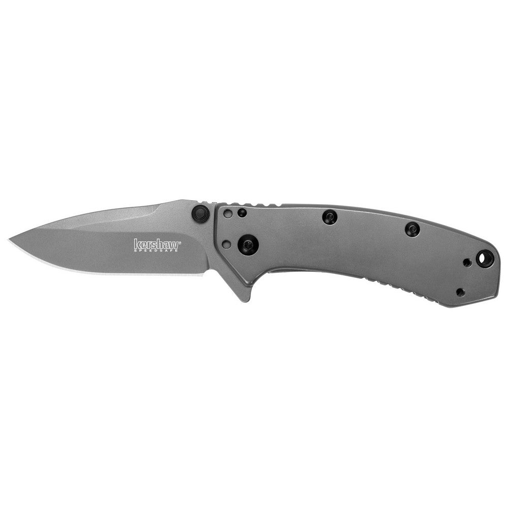 Kershaw 1555TI Cryo  2.75" Folding Drop Point Plain Gray TiN 8Cr13MoV SS Blade Gray PVD Stainless Steel Handle Includes Pocket Clip