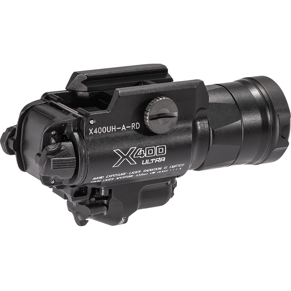 SureFire X400UHARD X400UH-A-RD Ultra Masterfire Black Anodized 1000 Lumens White LED/Red Laser