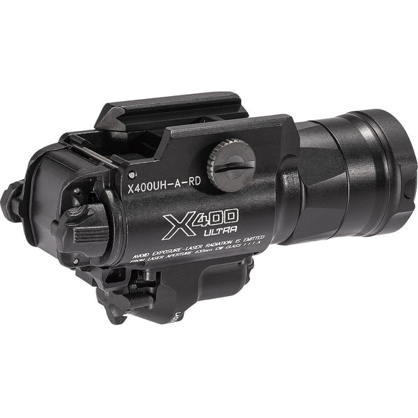 SureFire X400UHARD X400UH-A-RD Ultra Masterfire Black Anodized 1000 Lumens White LED/Red Laser