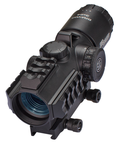 Sig Sauer Electro-Optics SOB33102 Bravo3 Battle Sight Black 3 x 24 mm 300 Blackout Horseshoe Dot Red Reticle