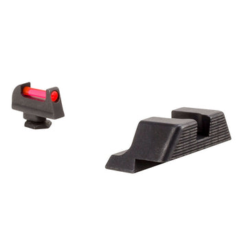 Trijicon 601029 Fiber Sights- Glock Small Frames  Black | Red Fiber Optic Front Sight Front Sight Black Rear Sight