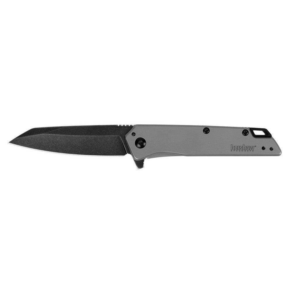 Kershaw 1365 Misdirect  2.90" Folding Reverse Tanto Plain Black Oxide Blackwash 4Cr14 Blade Gray Bead Blasted Stainless Steel Handle Includes Pocket Clip