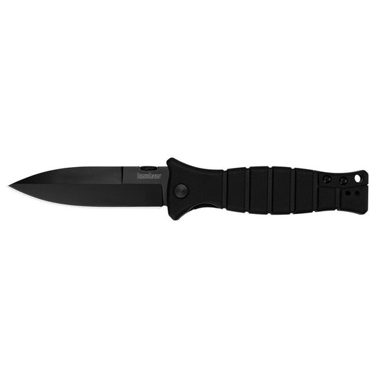 Kershaw 3425 XCOM  3.60" Folding Spear Point Plain Black Oxide 8Cr13MoV SS Blade Black Glass-Filled Nylon Handle Includes Pocket Clip