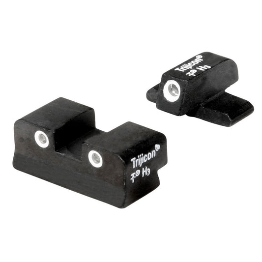 Trijicon 600988 Bright & Tough Night Sights- FN509  Black | Green Tritium White Outline Front Sight Green Tritium White Outline Rear Sight