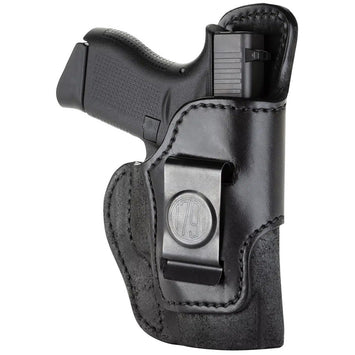 1791 Gunleather RCH3BLKR RCH  IWB Size 03 Black Leather Belt Clip Compatible w/Ruger LC9/1911/Glock 43/43X Right Hand