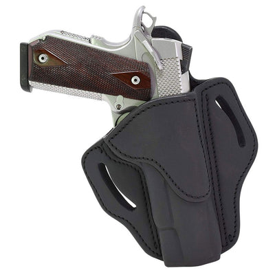 1791 Gunleather BH1SBLR BH1  OWB 01 Stealth Black Leather Belt Slide Fits 4-5" 1911