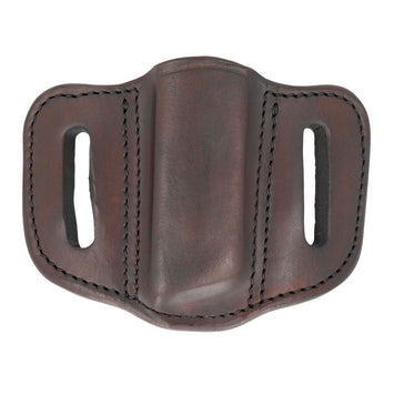 1791 Gunleather MAG12SBRA MAG1.2 Single Mag Holster Signature Brown Leather Belt Slide Compatible w/ Double Stack Ambidextrous