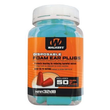 Walker's GWPFP50PKTL Foam Ear Plugs  Foam 33 dB In The Ear Teal Adult 50 Pair