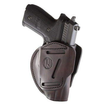 1791 Gunleather 3WH5SBRA 3-Way  IWB/OWB Size 05 Signature Brown Leather Belt Loop Compatible w/ Glock 17 Compatible w/ Springfield XD Compatible w/ S&W M&P Compatible w/ HK VP9 Ambidextrous Hand