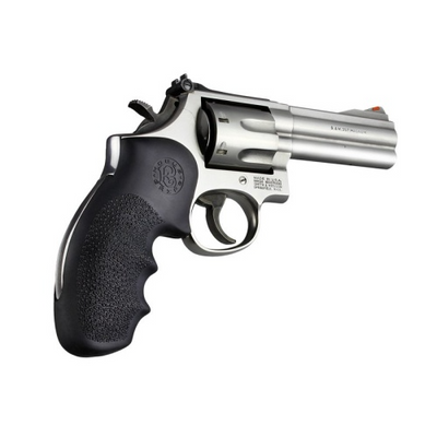 Hogue 19000 Monogrip Black Rubber with Finger Grooves for S&W K, L Frame with Round Butt