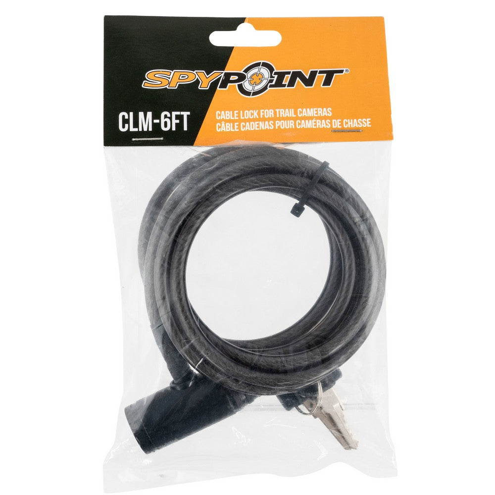 Spypoint 05770 Cable Lock  Compatible With Spypoint Cameras 6' Long Black