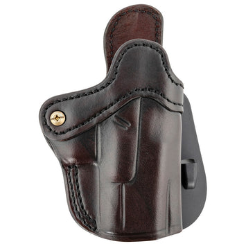 1791 Gunleather ORPDH21SBRR BH2.1 Optic Ready OWB Size 2.1 Signature Brown Leather Paddle Compatible w/Glock 17/Springfield XD/S&W Shield Right Hand