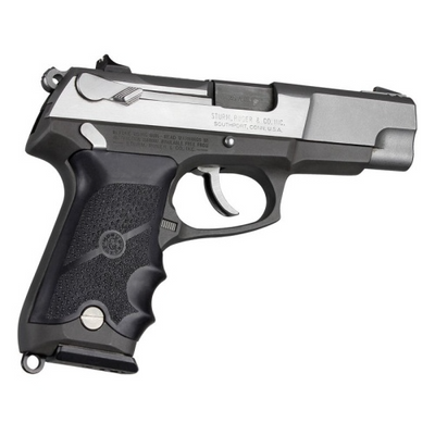 Hogue 85000 Rubber Grip Black Rubber with Finger Grooves for Ruger P85, P91